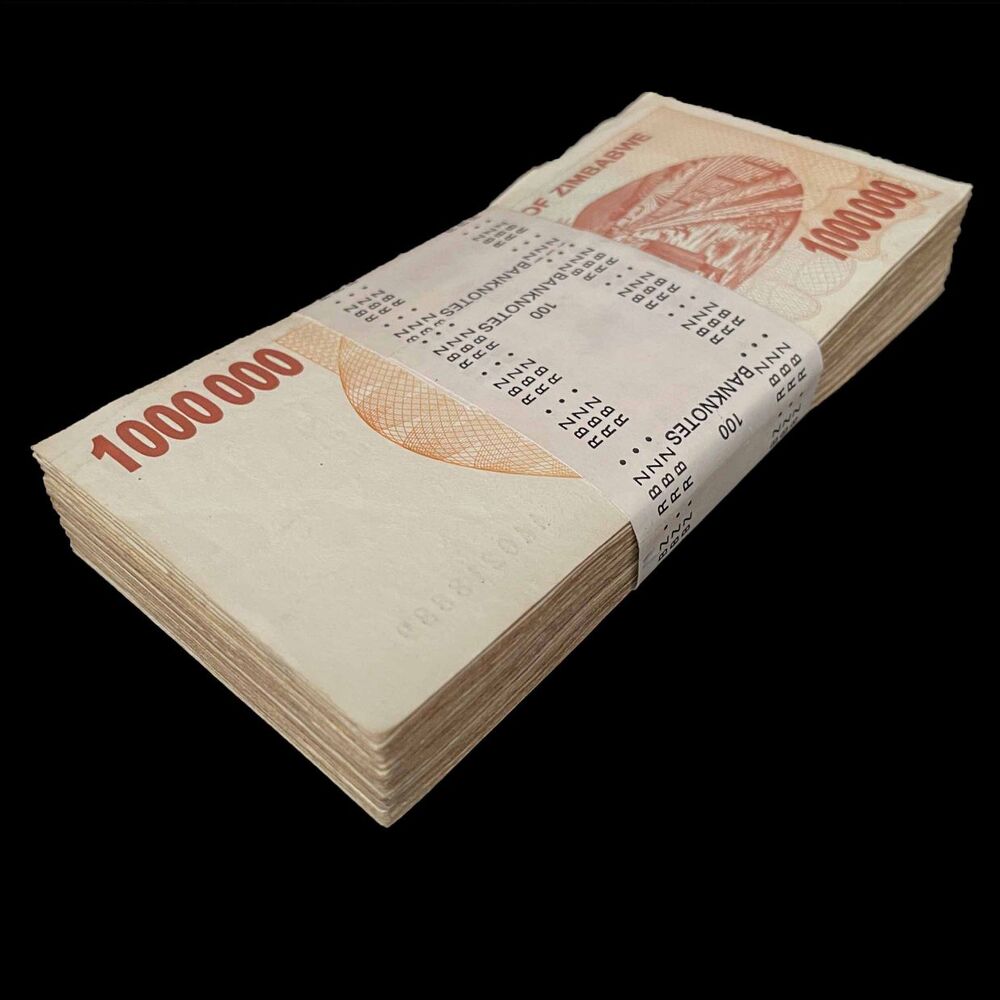 Zimbabwe - 1.000.000 Dollars 2008 - Pick- 53 / B144 - Bundle 100 PCS - USED (F,VG,XF) - 