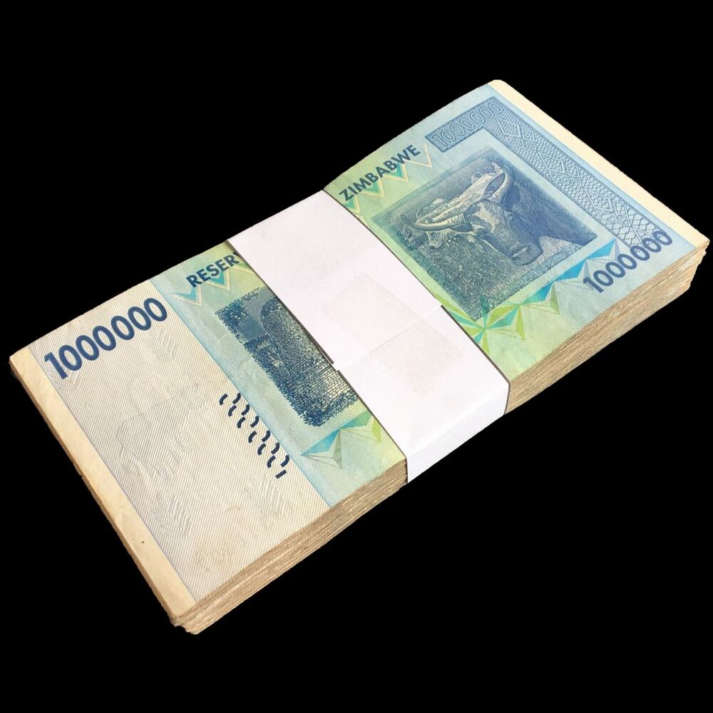 Zimbabwe - 1.000.000 Dollars 2008 - Pick- 77 / B168 - Bundle 100 PCS - USED (F, VF, XF)