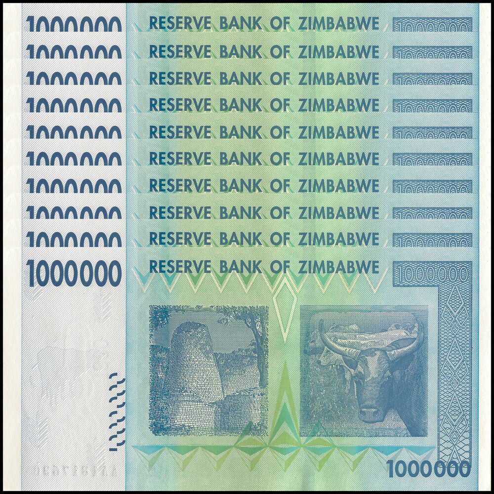 Zimbabwe - 1.000.000 Dollars 2008 - Pick- 77 / B168 - Set 10 PCS
