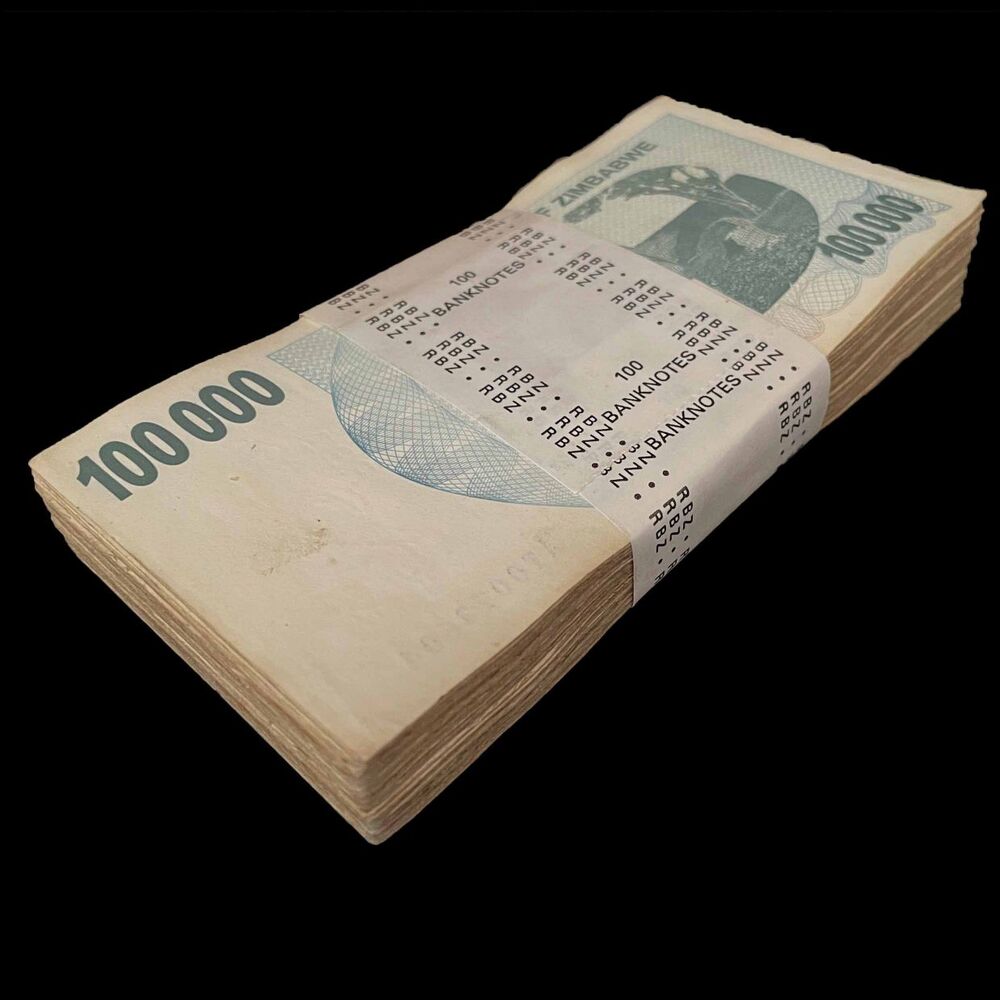 Zimbabwe - 100.000 Dollars 2006 - Pick- 48b / B139b - Bundle 100 PCS - USED (F,VG,XF)