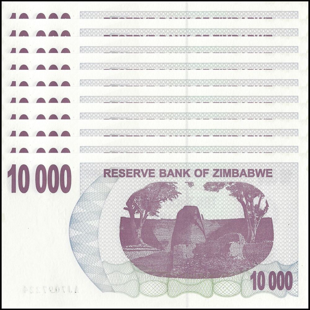 Zimbabwe - 10.000 Dollars 2007 - Pick- 46b / B137b - Set 10 PSC