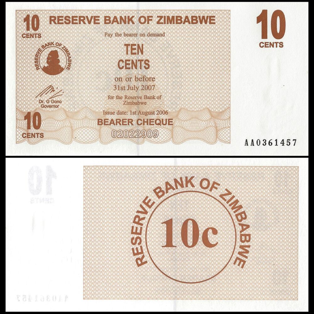 Zimbabwe - 10 Cents 2006 - Pick- 35 - B126 - Set 10 PCS