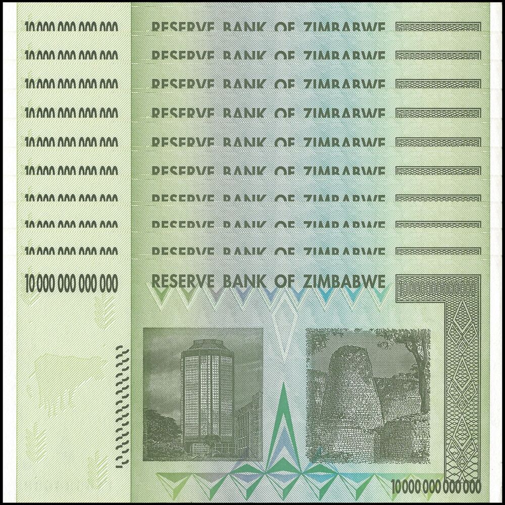 Zimbabwe - 10 Trillion Dollars 2008 - Pick- 88 / B179 - Set 10 PCS