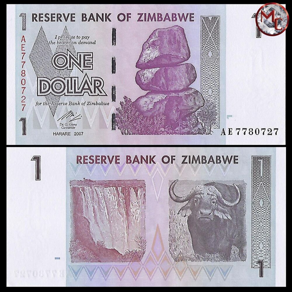 Zimbabwe - 1 Dollar 2008 - Pick- 65 / B156 - Brick 1000 PCS - USED ( F,VF,XF) - Brick 1000 PCS
