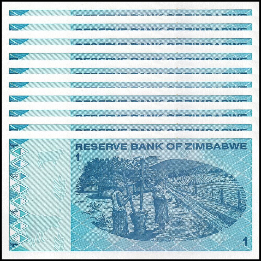 Zimbabwe - 1 Dollar 2009 - Pick- 92 / B183 - Set 10 PCS