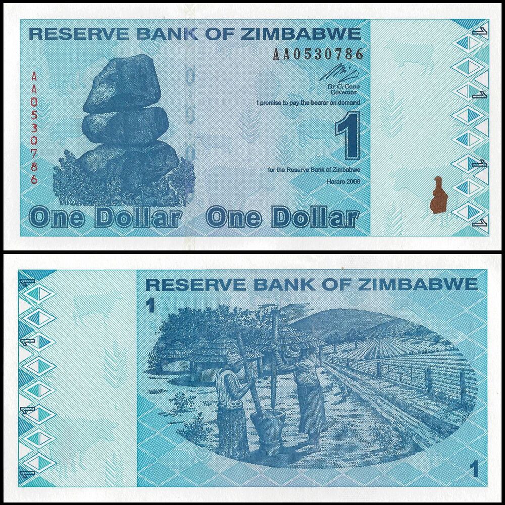 Zimbabwe - 1 Dollar 2009 - Pick- 92 / B183 - Set 10 PCS