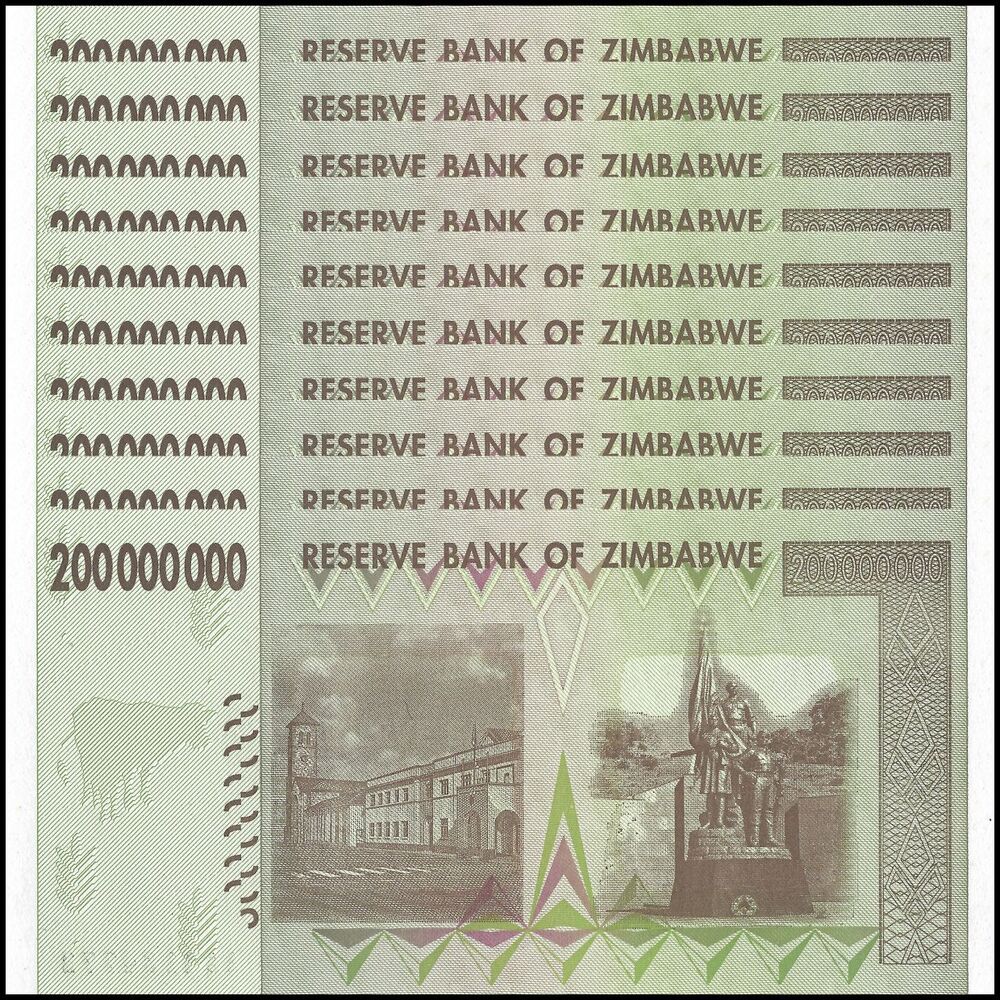 Zimbabwe - 200.000.000 Dollars 2008 - Pick- 81 / B172 - Set 10 PCS