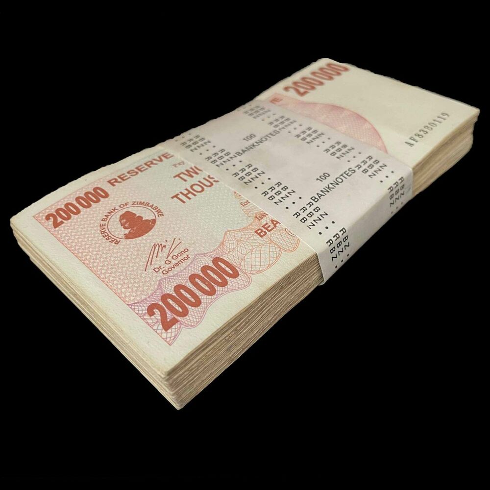 Zimbabwe - 200.000 Dollars 2007 - Pick- 49 / B140 - Bundle 100 PCS - USED (F,VG,XF)