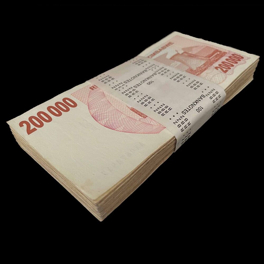 Zimbabwe - 200.000 Dollars 2007 - Pick- 49 / B140 - Bundle 100 PCS - USED (F,VG,XF)