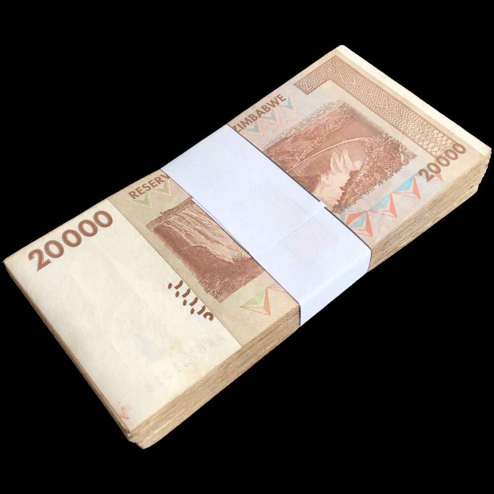 Zimbabwe - 20.000 Dollars 2008 - Pick- 73 / B164 - Bundle 100 PCS - USED (F,VF,XF)