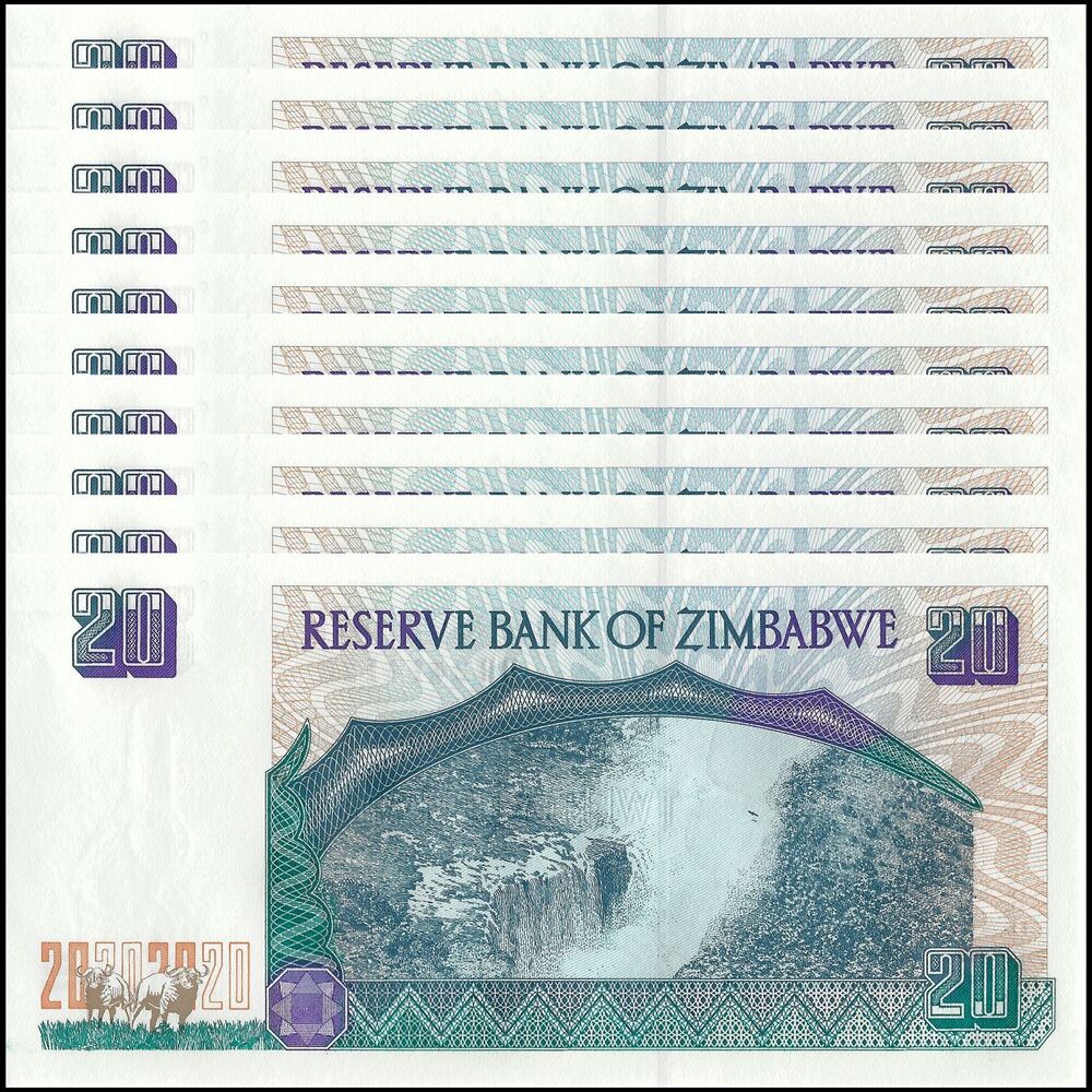 Zimbabwe - 20 Dollars 1997 - Pick- 7 / B107 - Set 10 PCS