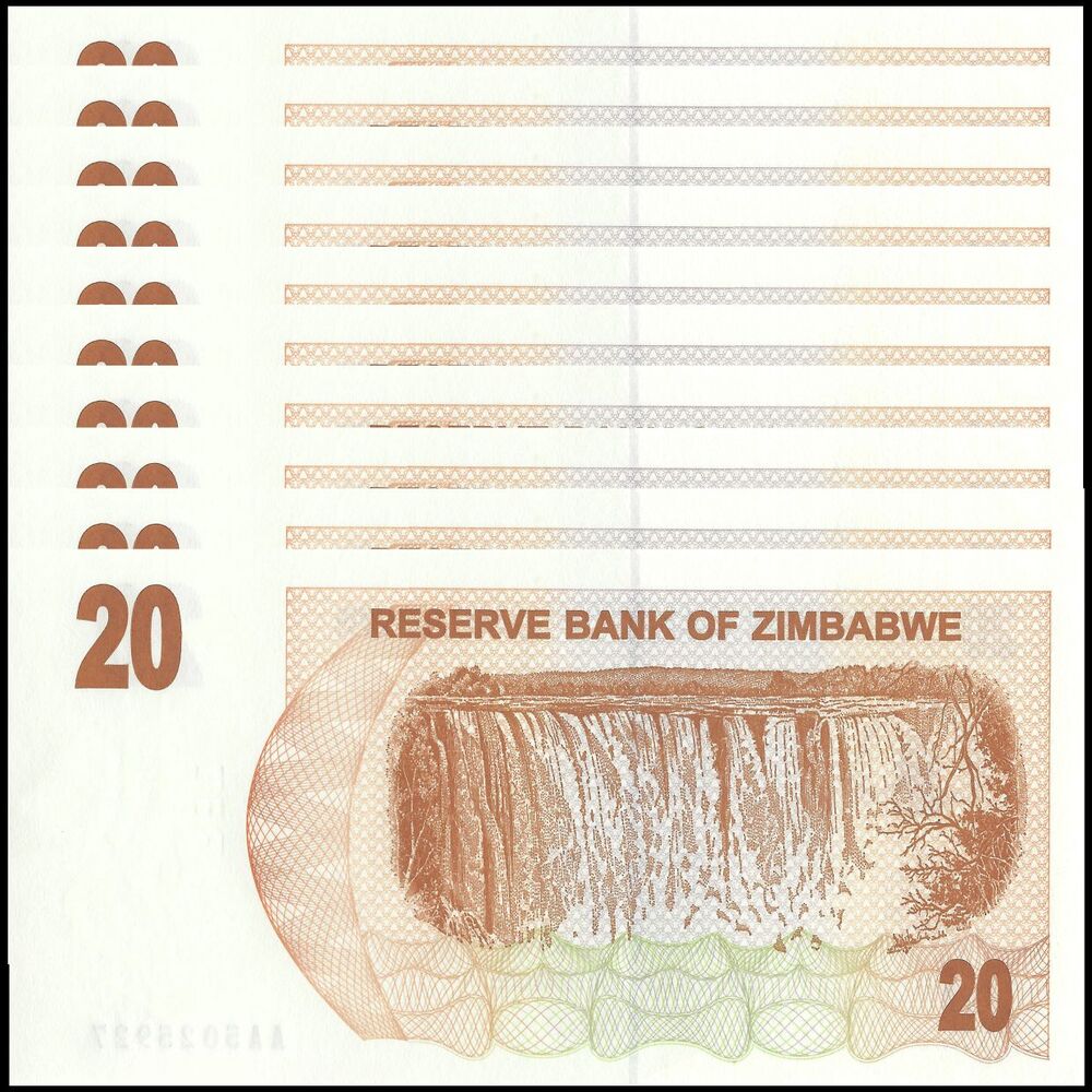 Zimbabwe - 20 Dollars 2006 - Pick- 40 / B131 - Set 10 PCS