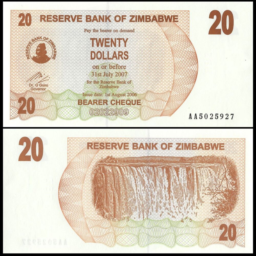 Zimbabwe - 20 Dollars 2006 - Pick- 40 / B131 - Set 10 PCS
