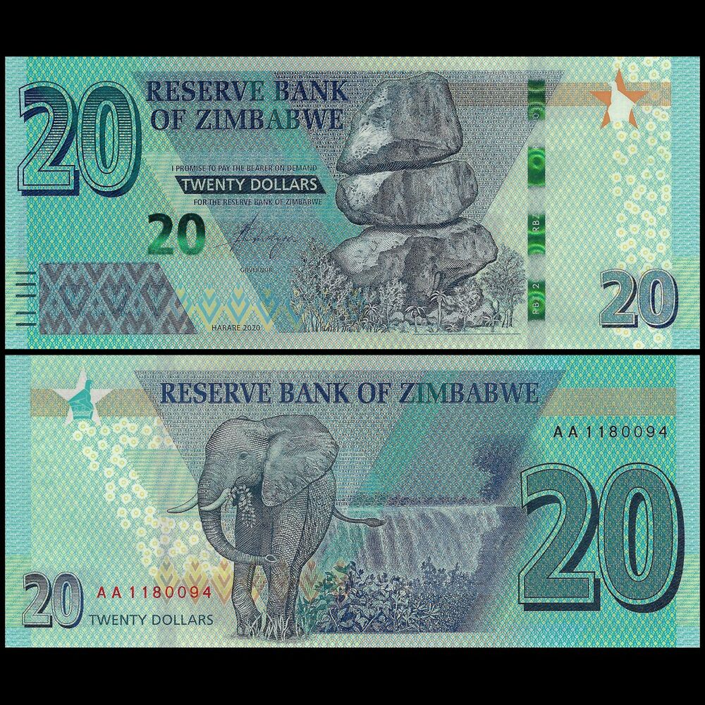 Zimbabwe - 20 Dollars 2020 - Pick- NEW / B195 - Bundle 100 PCS
