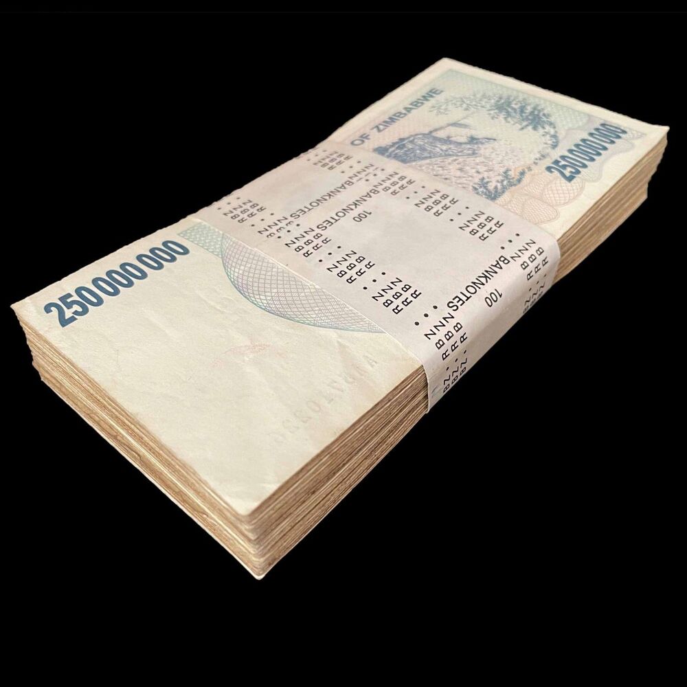 Zimbabwe - 250.000.000 Dollars 2008 - Pick- 59 / B150 - Bundle 100 PCS - USED (F,VG,XF)