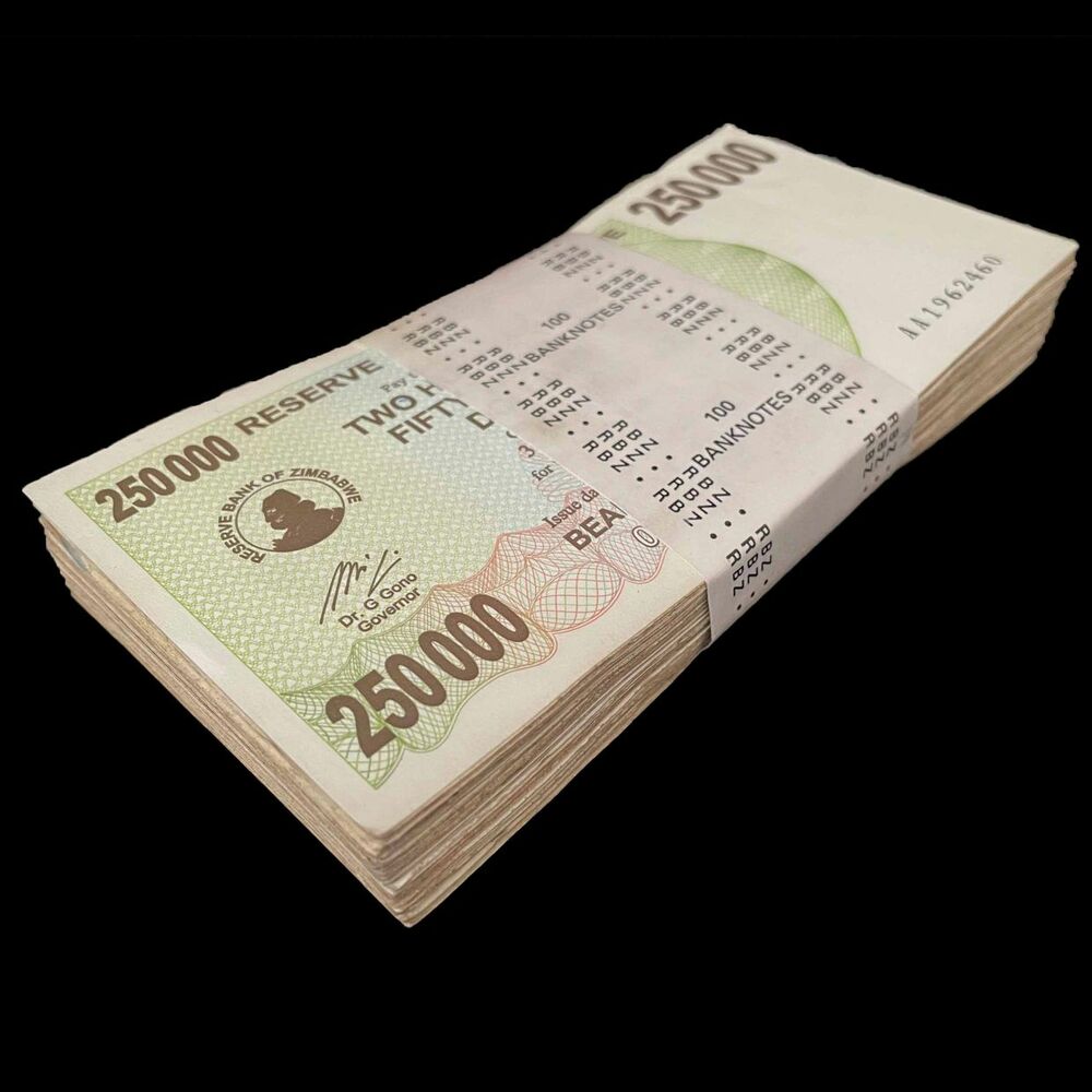 Zimbabwe - 250.000 Dollars 2007 - Pick- 50 / B141 - USED (F,VG,XF) - Bundle 100PCS