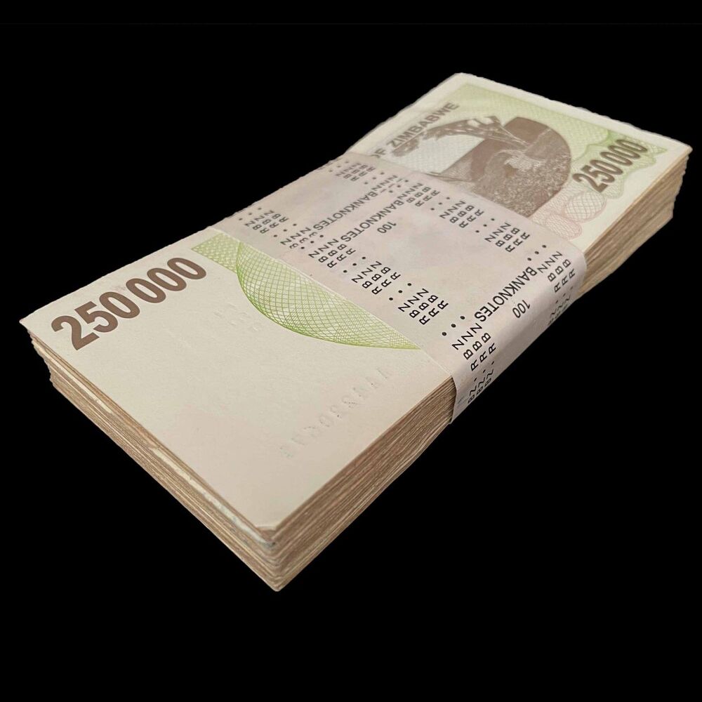 Zimbabwe - 250.000 Dollars 2007 - Pick- 50 / B141 - USED (F,VG,XF) - Bundle 100PCS