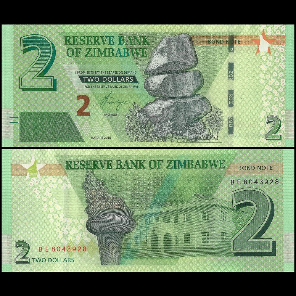 Zimbabwe - 2 Dollars 2016 - Pick- 99 / B190 - Set 10 PCS