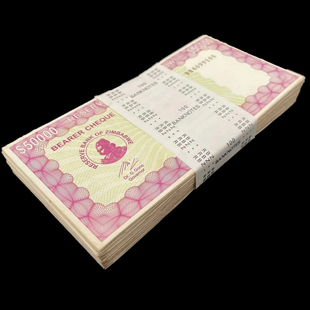 Zimbabwe - 50.000 Dollars 2006 - Pick- 30 / B122b - Bundle 100 PCS - USED ( F,VF,XF)