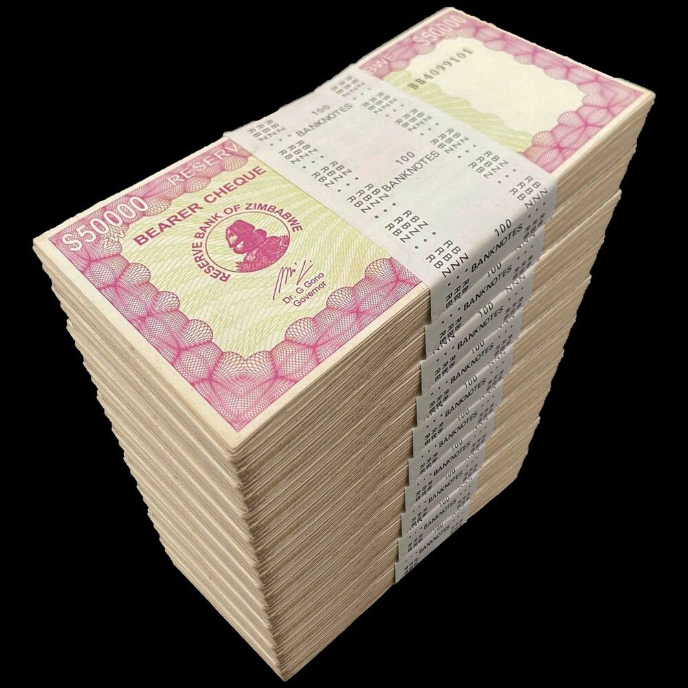 Zimbabwe - 50.000 Dollars 2006 - Pick- 30 / B122b - Brick 1000 PCS - USED ( F,VF,XF)