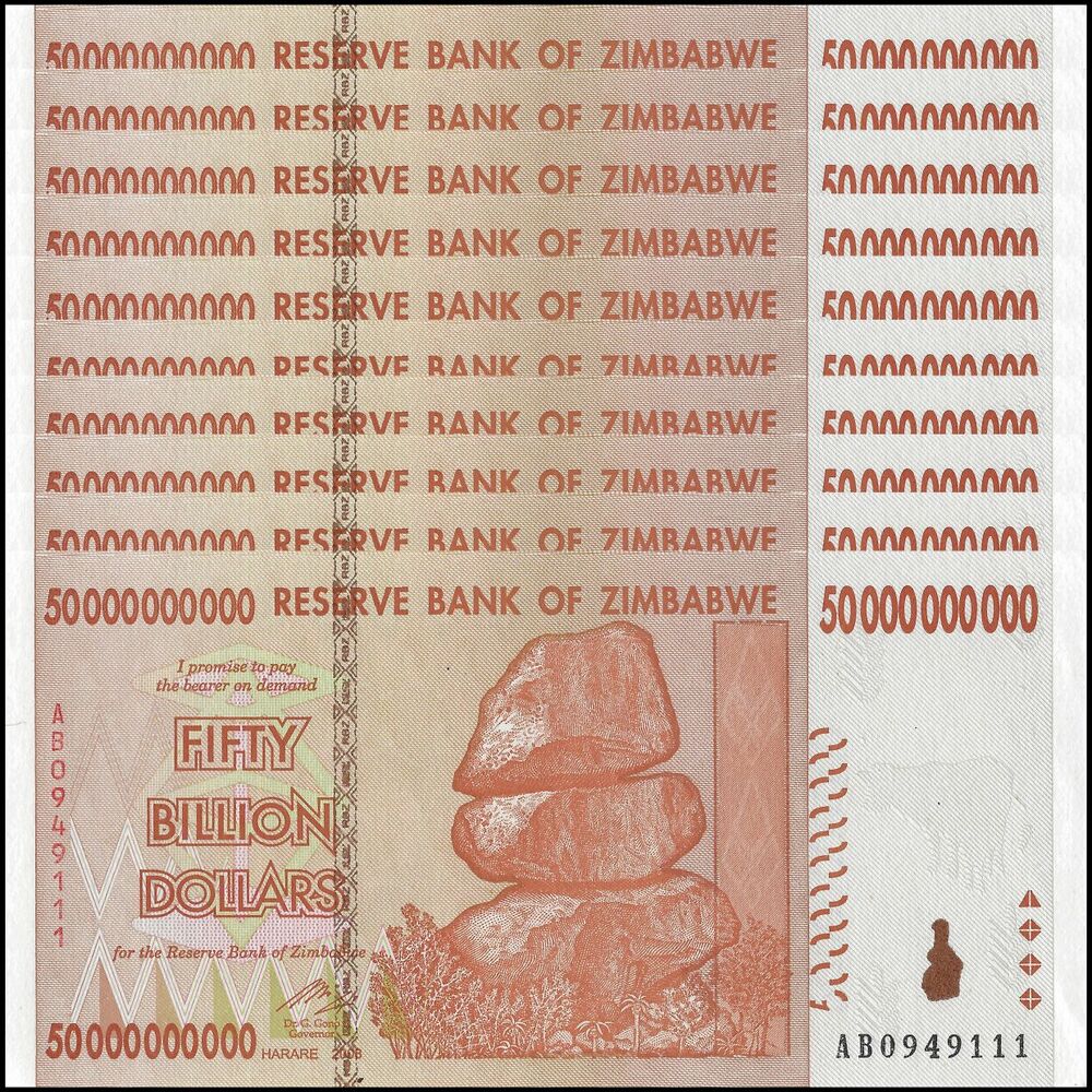 Zimbabwe - 50.000.000.000 Dollars 2008 - Pick- 87 / B178 - Set 10 PCS