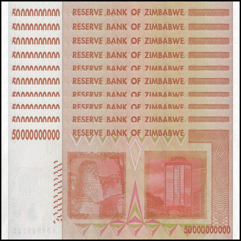 Zimbabwe - 50.000.000.000 Dollars 2008 - Pick- 87 / B178 - Set 10 PCS