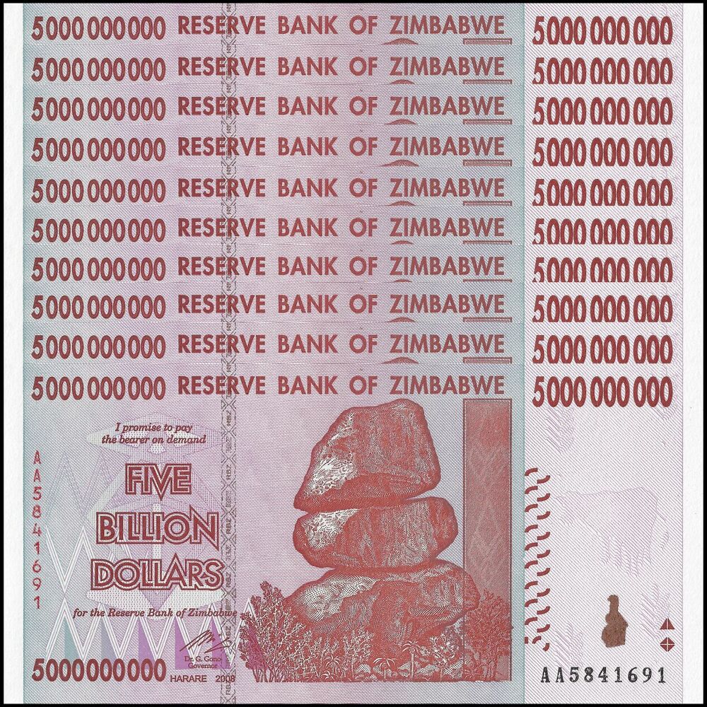Zimbabwe - 5.000.000.000 Dollars 2008 - Pick- 84 / B175 - Set 10 PCS