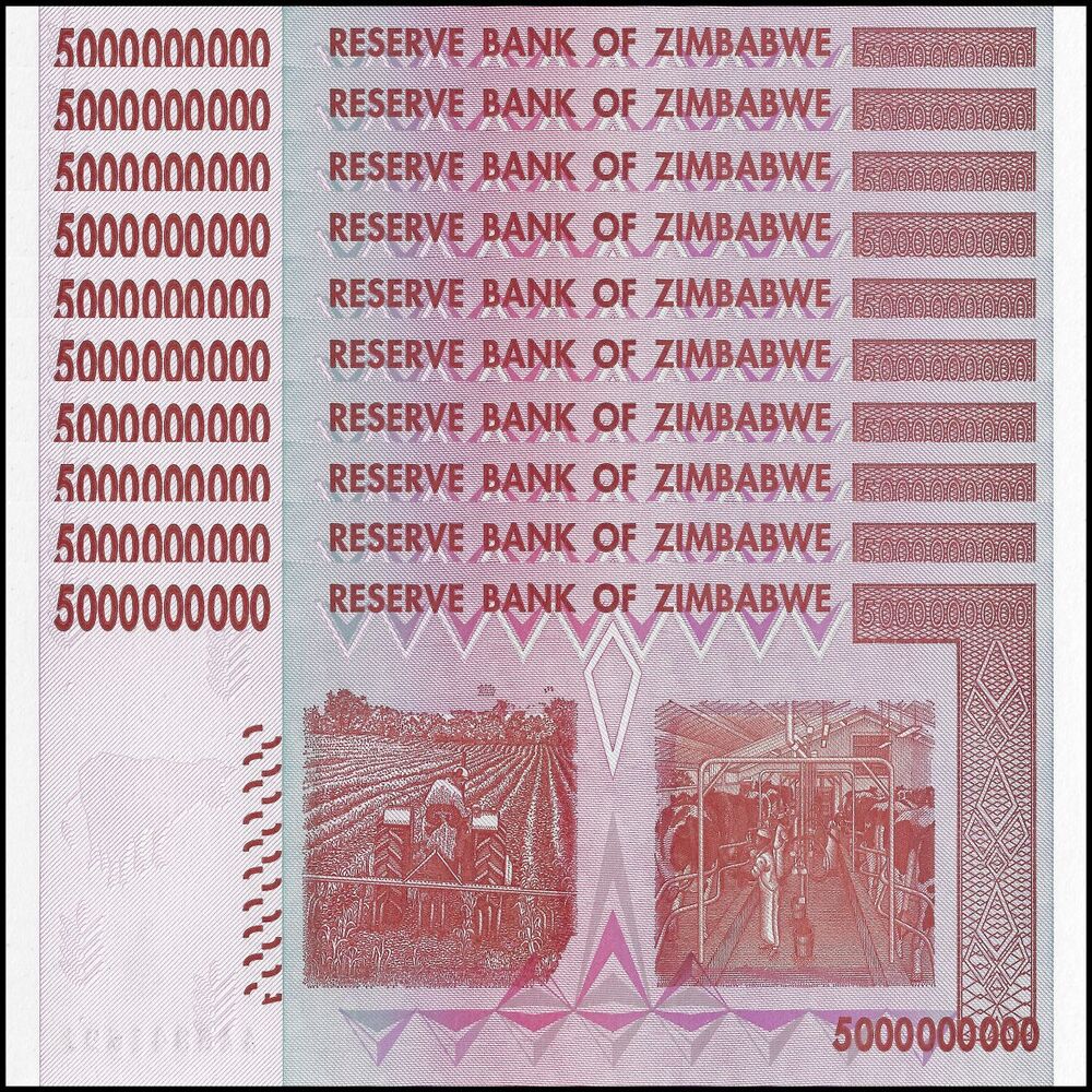 Zimbabwe - 5.000.000.000 Dollars 2008 - Pick- 84 / B175 - Set 10 PCS