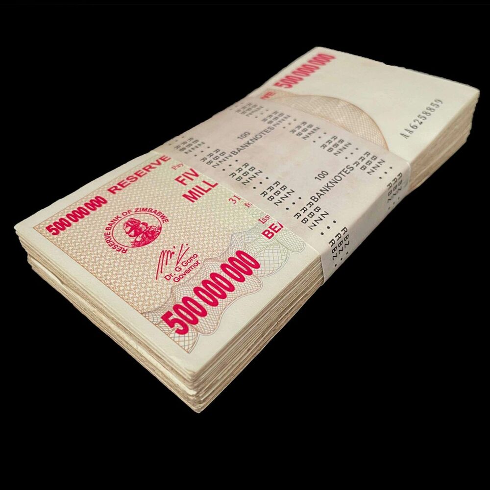 Zimbabwe - 500.000.000 Dollars 2008 - Pick- 60 / B151 - Bundle 100 PCS - USED (F,VG,XF)