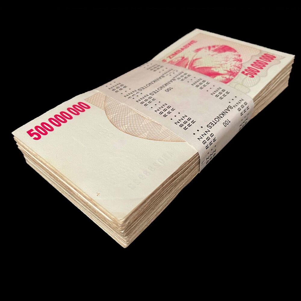 Zimbabwe - 500.000.000 Dollars 2008 - Pick- 60 / B151 - Bundle 100 PCS - USED (F,VG,XF)
