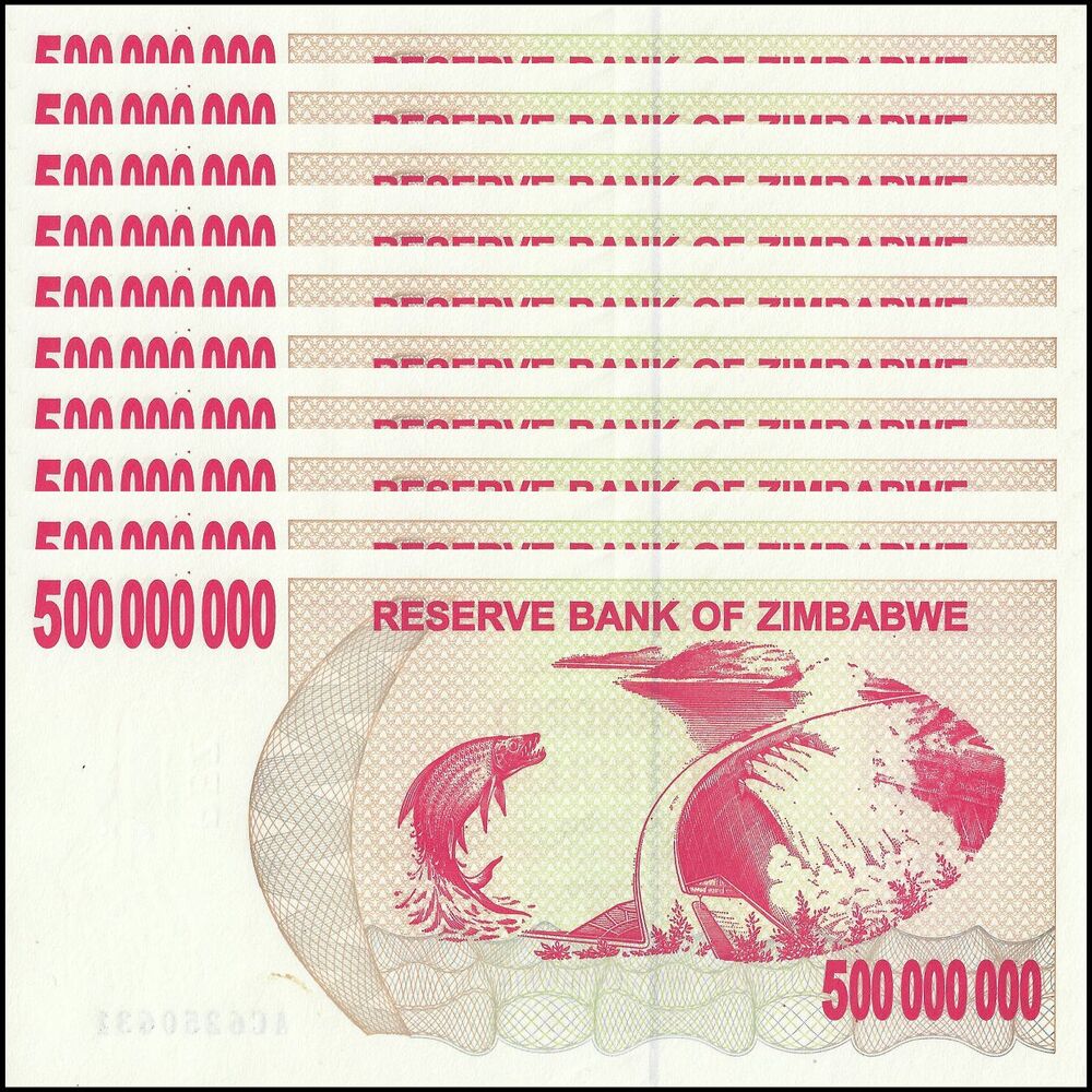 Zimbabwe - 500.000.000 Dollars 2008 - Pick- 60 / B151 - Set 10 PCS