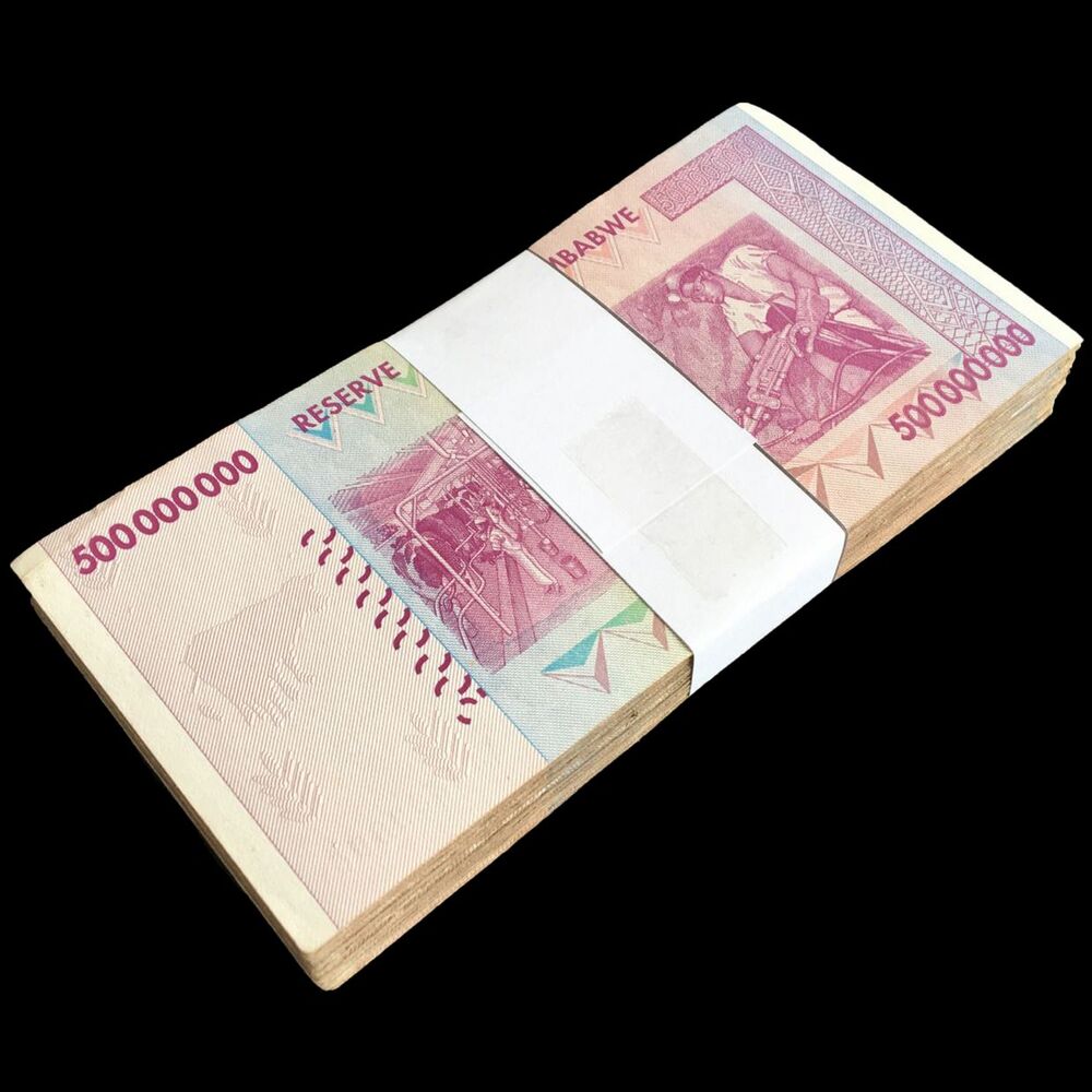 Zimbabwe - 500.000.000 Dollars 2008 - Pick- 82 / B173 - Bundle 100 PCS - USED (Fine, VF, XF)