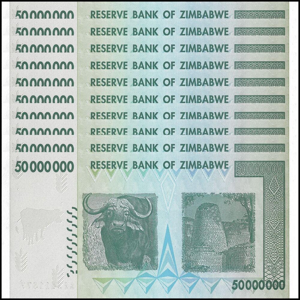 Zimbabwe - 50.000.000 Dollars 2008 - Pick- 79 / B170 - Set 10 PCS