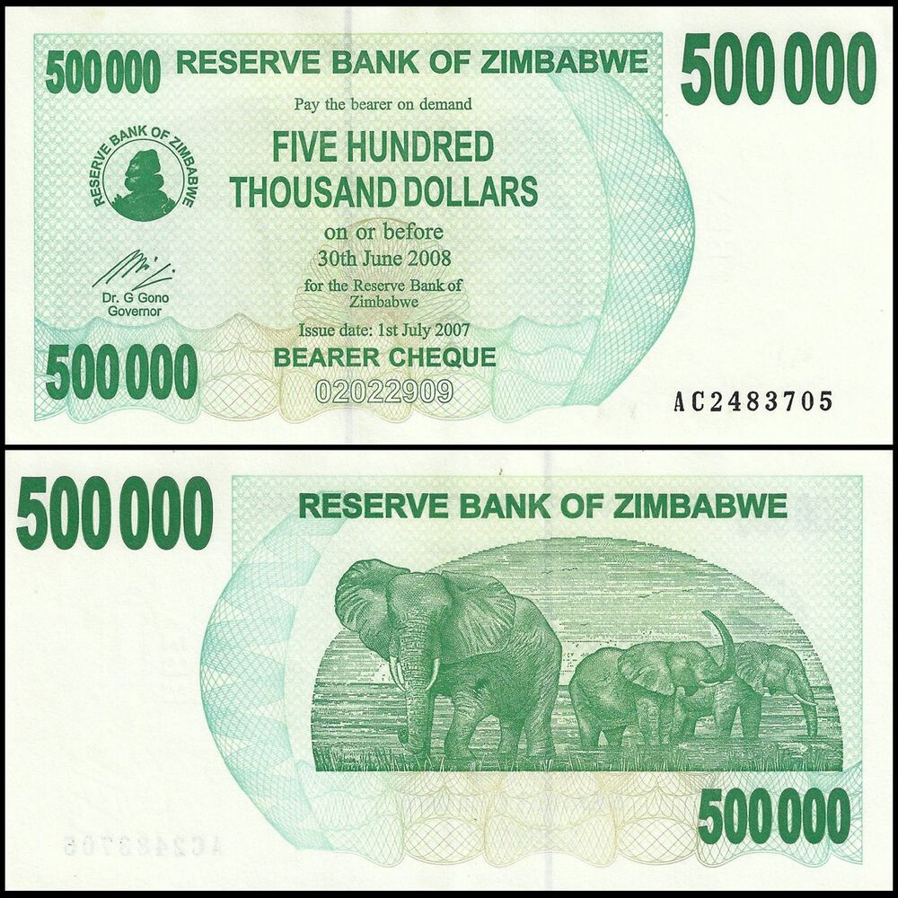 Zimbabwe - 500.000 Dollars 2007 - Pick- 51 / B142 - Set 10 PCS