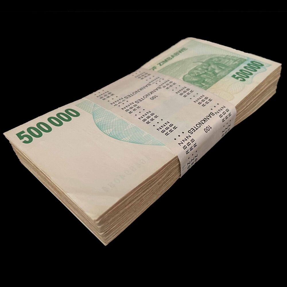 Zimbabwe - 500.000 Dollars 2007 - Pick- 51 / B142 - Bundle 100 PCS - USED (F,VG,XF)