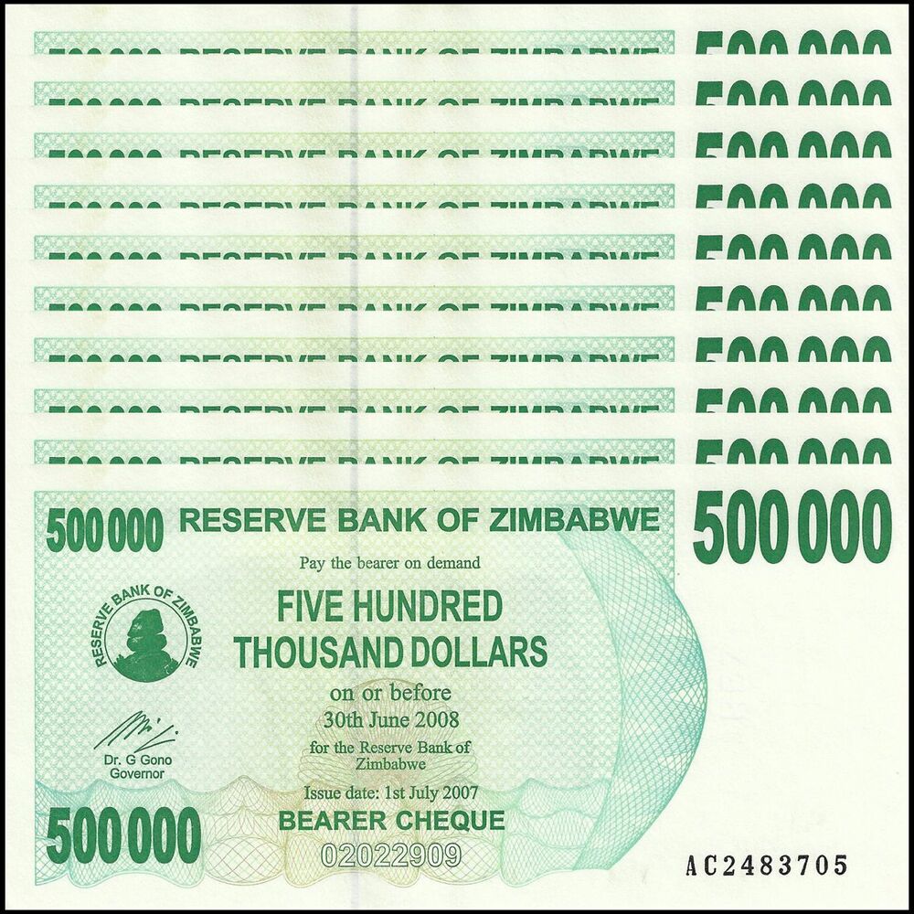 Zimbabwe - 500.000 Dollars 2007 - Pick- 51 / B142 - Set 10 PCS