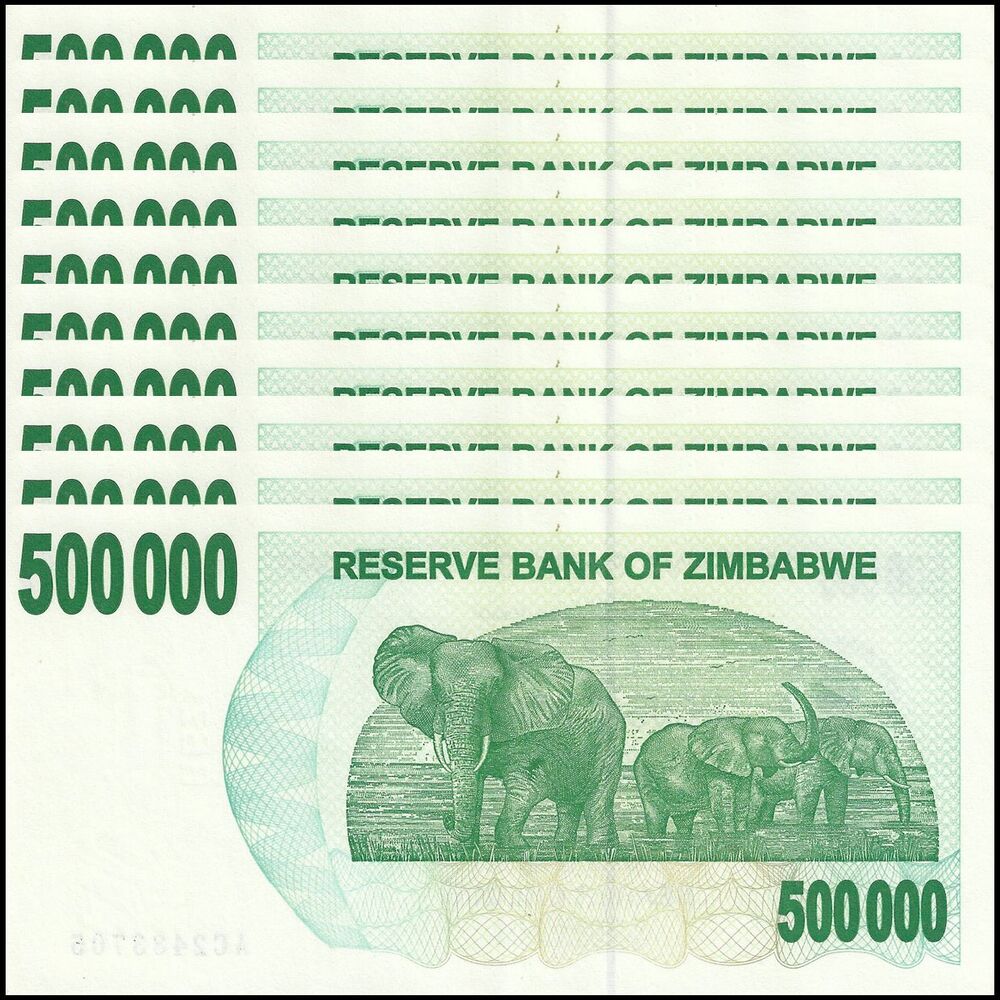 Zimbabwe - 500.000 Dollars 2007 - Pick- 51 / B142 - Set 10 PCS