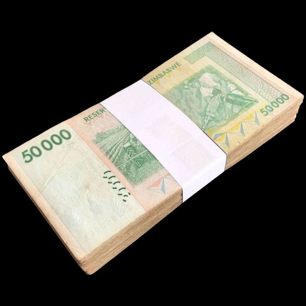 Zimbabwe - 50.000 Dollars 2008 - Pick- 74 / B165 - Bundle 100 PCS - USED (F,VF,XF)