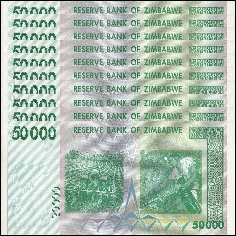 Zimbabwe - 50.000 Dollars 2008 - Pick- 74 / B165 - Set 10 PCS