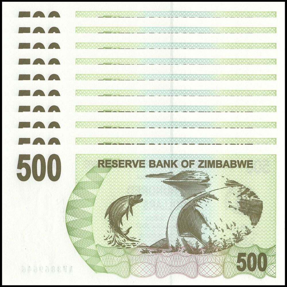 Zimbabwe - 500 Dollars 2006 - Pick- 43 / B134 - Set 10 PCS
