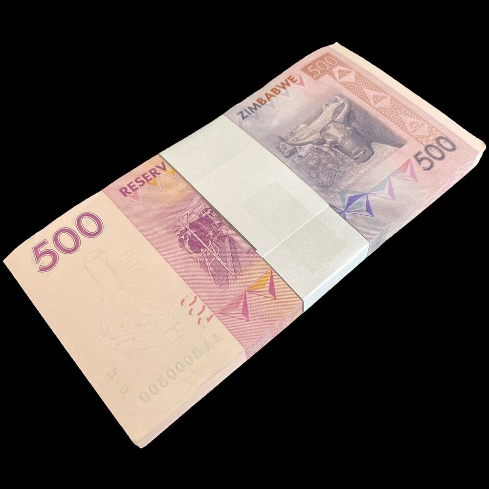 Zimbabwe - 500 Dollars 2008 - Pick- 70 / B161 - Bundle 100 PCS - USED (F,VF,XF)