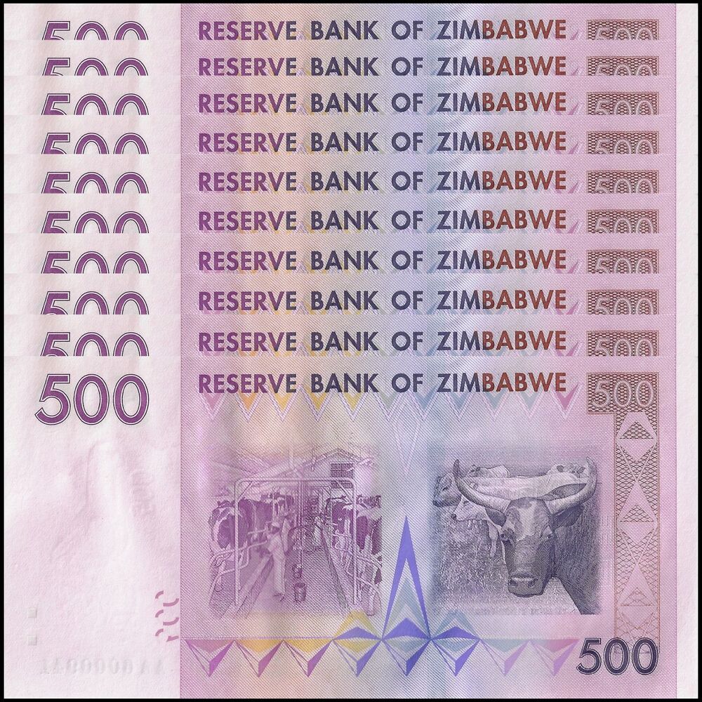 Zimbabwe - 500 Dollars 2007 - Pick- 70 / B161 - Set 10 PCS
