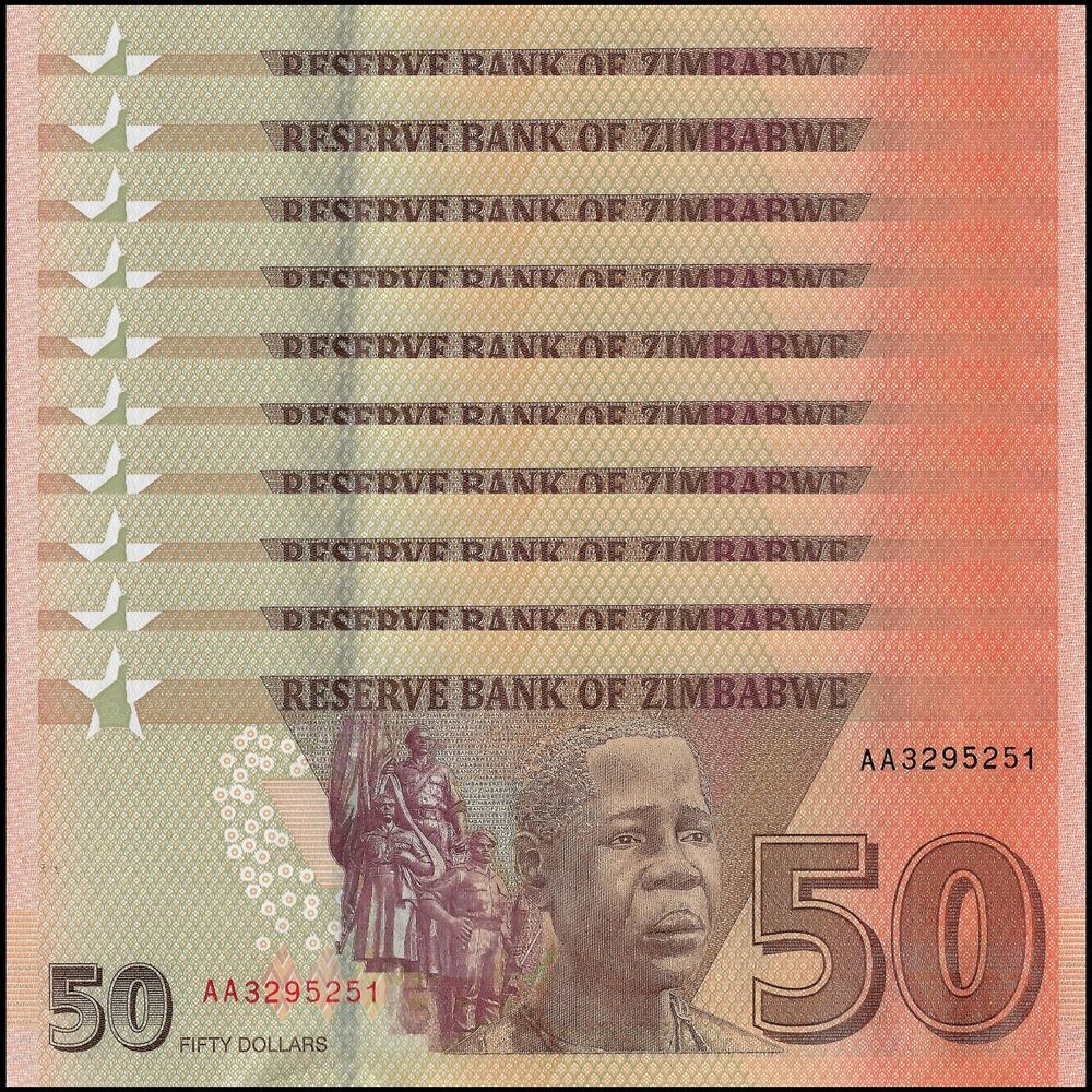 Zimbabwe - 50 Dollars 2021 - Pick- NEW / B196 - Set 10 PCS