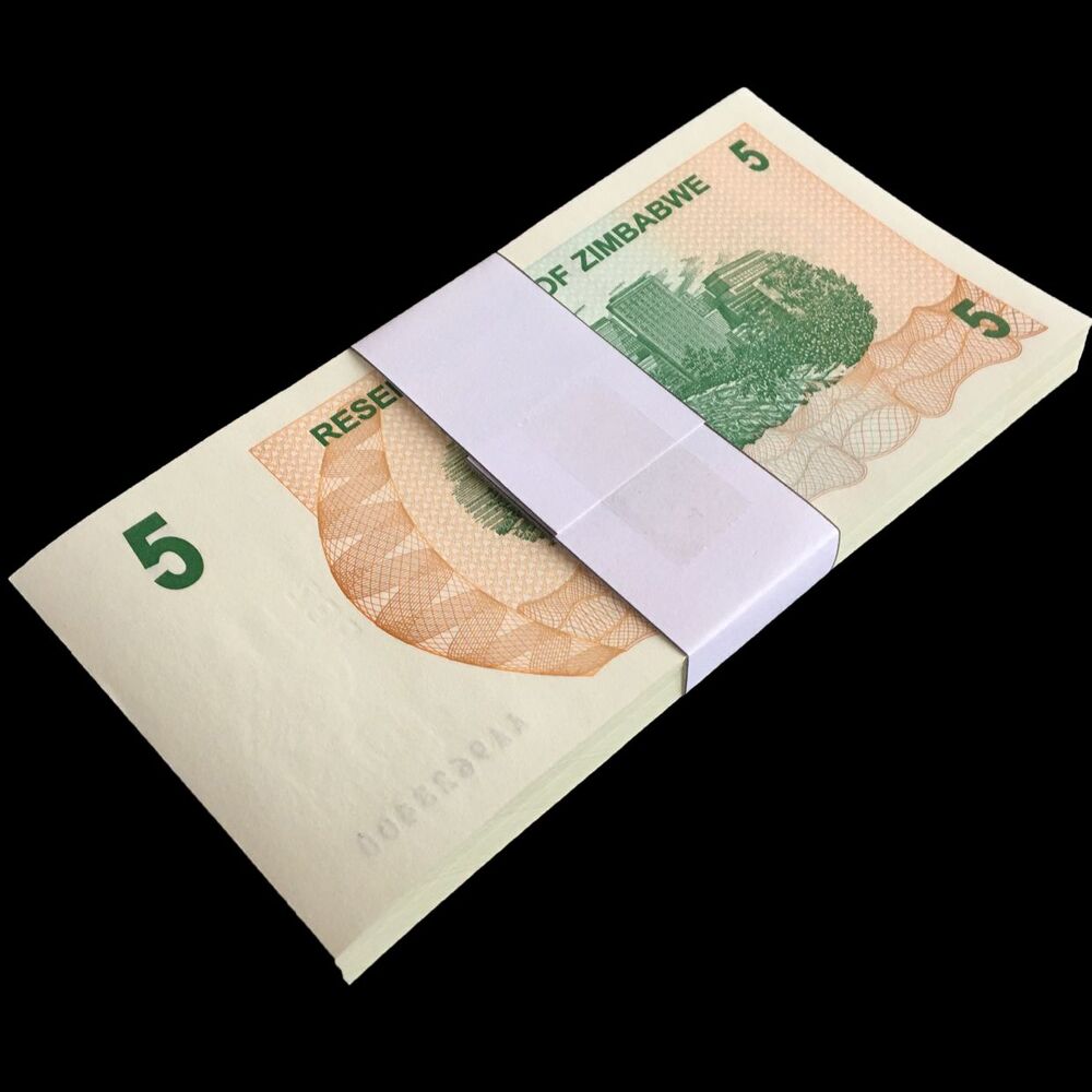 Zimbabwe - 5 Dollars 2006 - Pick- 38 / B129 - Bundle 100 PCS