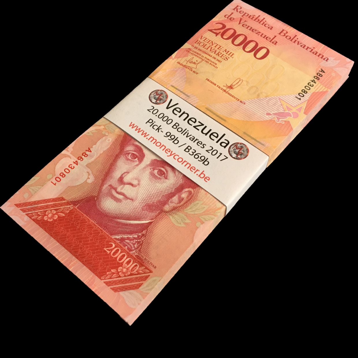 Venezuela 500 Bolivares Banknote Bundle – 10 Uncirculated Notes, Dated 2017, Genuine Currency